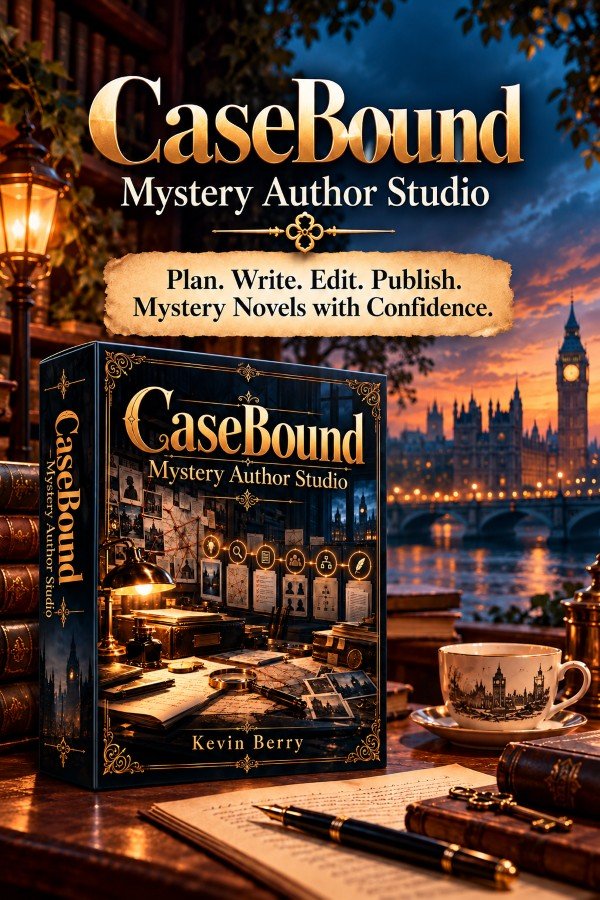 CaseBound Mystery Author Studio, Pinterest image